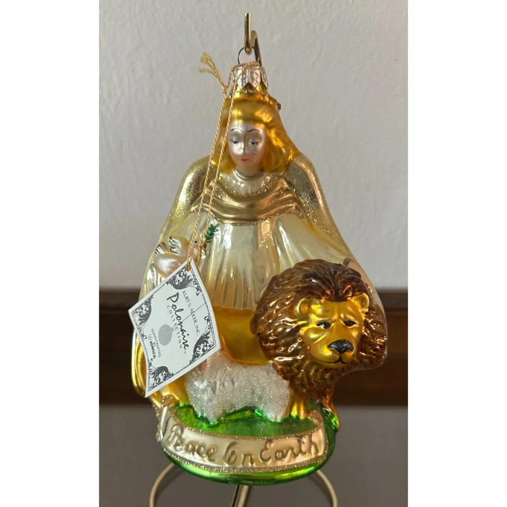 Polonaise‎ Collection Kurt S. Adler Peace Angel Glass Ornament Peace On Earth
